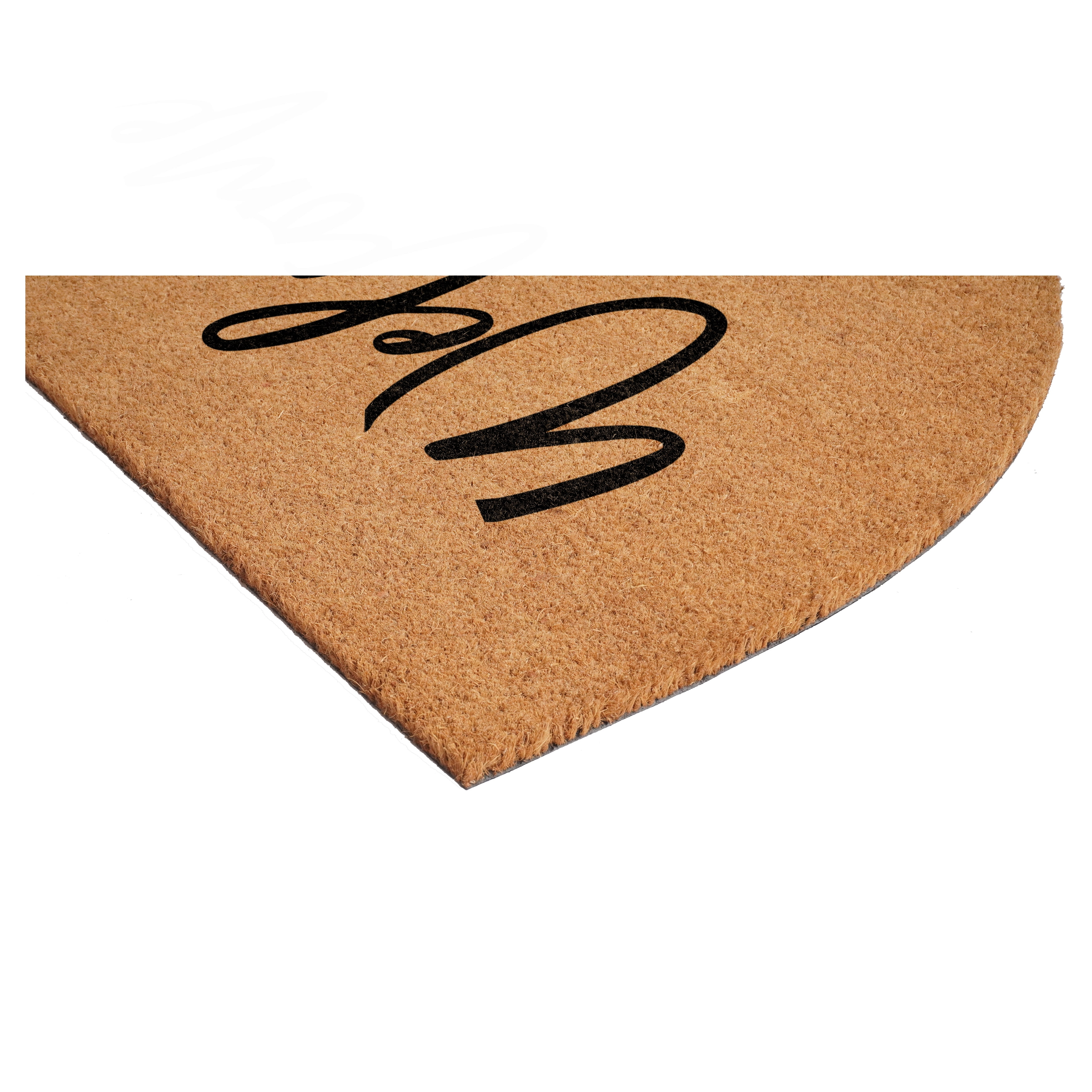 Calloway Mills 114602436 Half Round Cursive Welcome Doormat, 24"x36"
