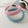thumbnail image 3 of sunsanly Korean Style Retro Non-slip Women Headband Simple Solid Color Wide Heightened Hair Hoop Hair Accessories, 3 of 8