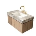 thumbnail image 4 of LHYY 36" Light Gray Sintered Stone Countertop and Undermount Ceramic Basin with Three Standard Pre-drilled Faucet Holes,NO Cabinet,NO Faucet and Sink Cover, 4 of 7