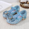thumbnail image 2 of Zapatos de fiesta de princesa de tacón alto para niños de Disney, novedad de verano, sandalias para niñas, zapatos para bebés, zapatos de cristal para niñas pequeñas 23-3632 Gao Jinjia LED, 2 of 2