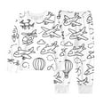 thumbnail image 4 of Kids Coloring Pajamas Valentines Easter Pajamas For Girls Boys Long Sleeve Shirts Top Pants Sleepwear Loungewear Set Fall Baby Clothes Carnival Birthday Christmas Gifts For Grandkids #03 White,3Y, 4 of 7