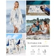 thumbnail image 5 of Blue White Floral Beach Towels Oversized Super Absorbent, Botanical Garden Flowers Leaves Lightweight Bath Towel Quick Dry Sets For Bathroom/Pool/Rv Camping/Beach Play/Gym Room/Picnic 23"x47", 5 of 8
