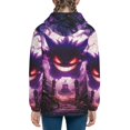 thumbnail image 4 of Gengar Teens Boys Girls Zip Up Hoodies 3d Print Long Sleeve Hooded Sweatshirt Jacket With Pocket Small, 4 of 8