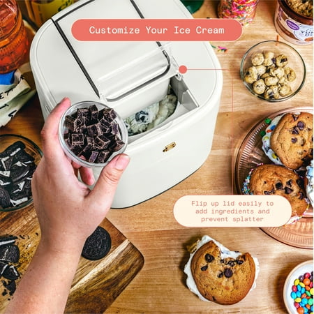 Beautiful 1.5 Qt Ice Cream Maker with Touch Activated Display, White Icing by Drew Barrymore