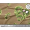 thumbnail image 2 of Soimoi Brown Rayon Fabric Pine Leaves Print Fabric by the Yard 42 Inch Wide, 2 of 3