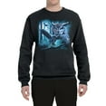 thumbnail image 2 of Wild Bobby, Owl Flying at Nihght In Front of the Moon Animal Lover Unisex Crewneck Graphic Sweatshirt, Black, Small, 2 of 3