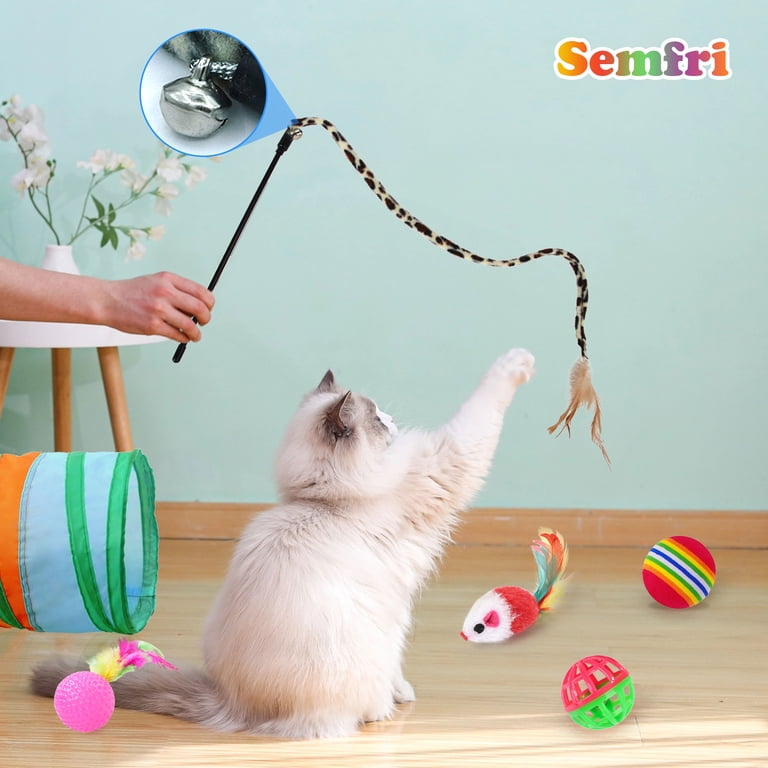 Semfri 21-Piece Interactive Cat Toy Set with Y-Tunnel photo 7