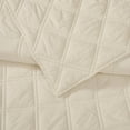 thumbnail image 2 of Brooklyn Loom Diamond Stiched Prewashed 100% Cotton Natural 3-Piece King Quilt Set, Solid Casual themed, Adult Bedding, OEKO-TEX Certified, 2 of 10