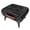 Black, variant on Small Footstool Ottoman - Stylish and Functional Modern Faux Leather Footrest for Extra Seating in Living Room, Entryway, or Office