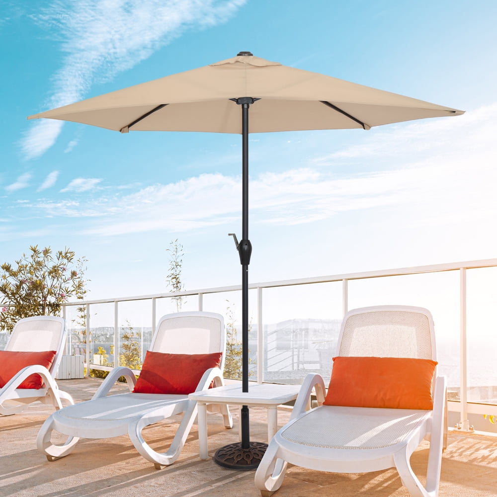 Kepooman 9Ft Half Round Umbrella, Waterproof Patio Wall Balcony Door Window Sun Shade, Without Base, Top Color Kepooman 9Ft Half Round Umbrella, Waterproof Patio Wall Balcony Door Window Sun Shade, Without Base, Top Color