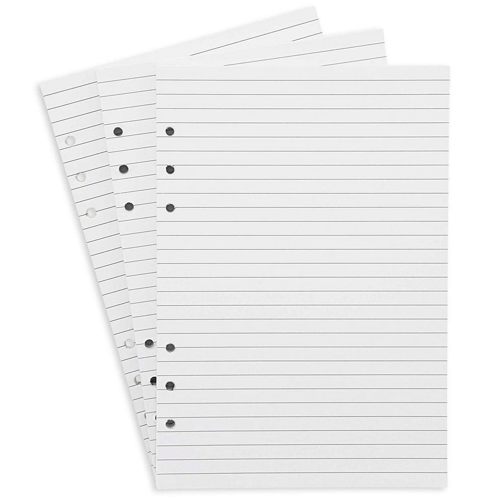 240 Sheets Lined Filler Paper Binder Notebook Papers 6 Hole Punch for