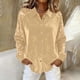 thumbnail image 1 of Karight Women's Long Sleeve Velvet Tops Collared Button Down Shirts Party Blouse Holiday Shirts, 1 of 5