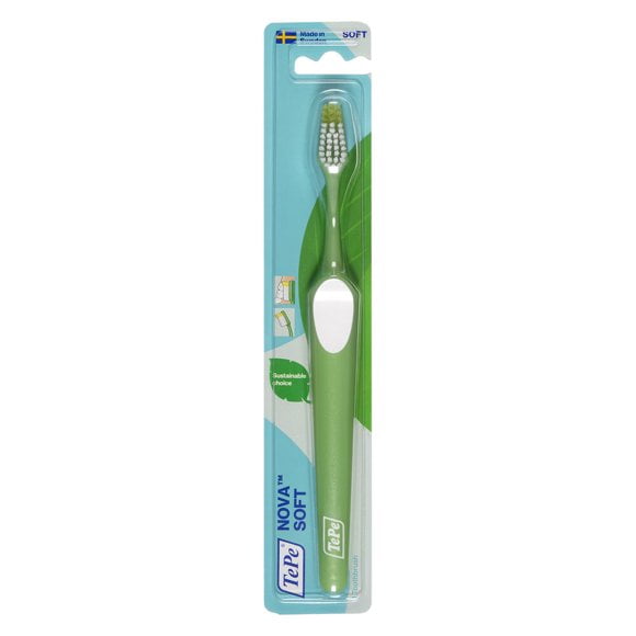 TEPE Nova Soft Bristle Toothbrush – Manual, Adult Sustainable Toothbrushes 1 Brush