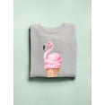 thumbnail image 3 of Flamingo Ice Cream Sweatshirt Women -Image by Shutterstock, Female 4X-Large, 3 of 4