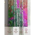 thumbnail image 6 of Pink Green Oil Painting Sheer Curtains 63 Inch Length 2 Panels Set, Modern Abstract Summer Botanical Voile Window Treatment Rod Pocket Curtains Sheers Drapes for Bedroom/Living Room/Kitchen 52x"63"x2, 6 of 7