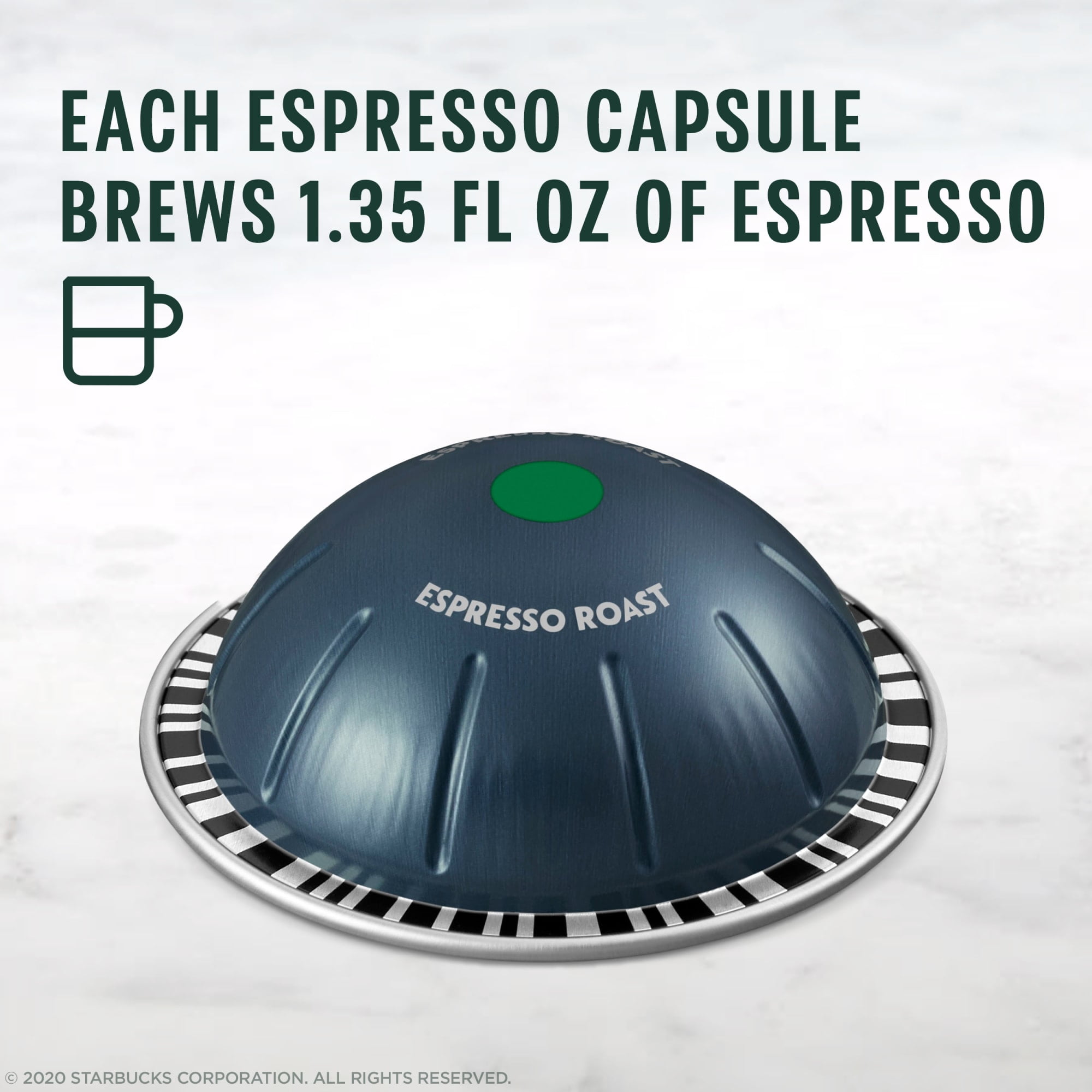 Starbucks by Nespresso Vertuo, Espresso Roast, Dark Roast Nespresso Pods, 40 Count