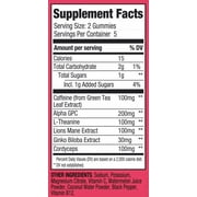 HELO Energy Gummies, Sour Watermelon 2 (10CTs) - 50mg of Caffeine per Gummy, Alpha GPC, Lions Mane, Ashwagandha, Cordyceps, Electrolytes, Vitamin B12
