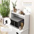 thumbnail image 3 of Kitchen Storage Cabinet with Hutch | Store Decorations, Dishes, Pans | Beadboard Design for Style | Wipe - clean Surface, 3 of 5