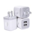 thumbnail image 1 of USB Wall Charger, Charging Block, FiveBox 3Pack Dual Port 2.1Amp Fast Wall Charger Brick Base Adapter Charging Cube Plug Charger Box Compatible iPhone 13/12/X/6/6S/7/8 Plus, iPad, Samsung, Android, LG, 1 of 2