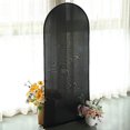 thumbnail image 6 of BalsaCircle 5 ft Black Fitted Matte Spandex Round Top Wedding Arch Backdrop Stand Cover Party Events Decorations, 6 of 8