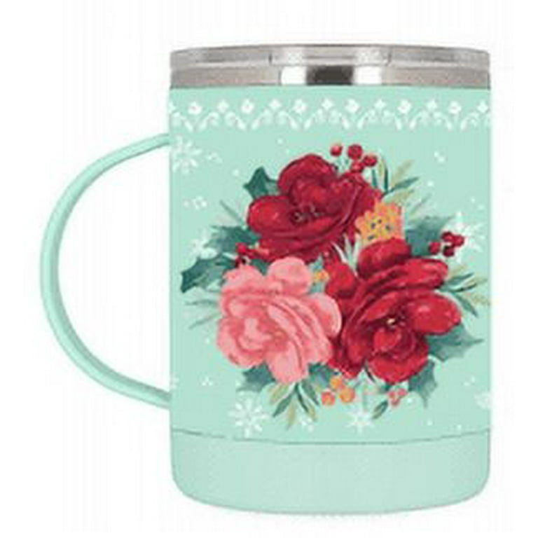 Ree Drummond THE PIONEER WOMAN Sweet Rose Double-Wall Copper Insulated Mug  NEW