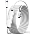 thumbnail image 1 of JSAUX Link Cable con Carga de 5M, compatible con Oculus Meta Quest 3S/3/2/Pro y Pico 4, PC VR, Accesorios de Steam VR, 2-en-1 Alto Velocidad 5Gbs USB3.0 a USB C para Auriculares VR, 1 of 7