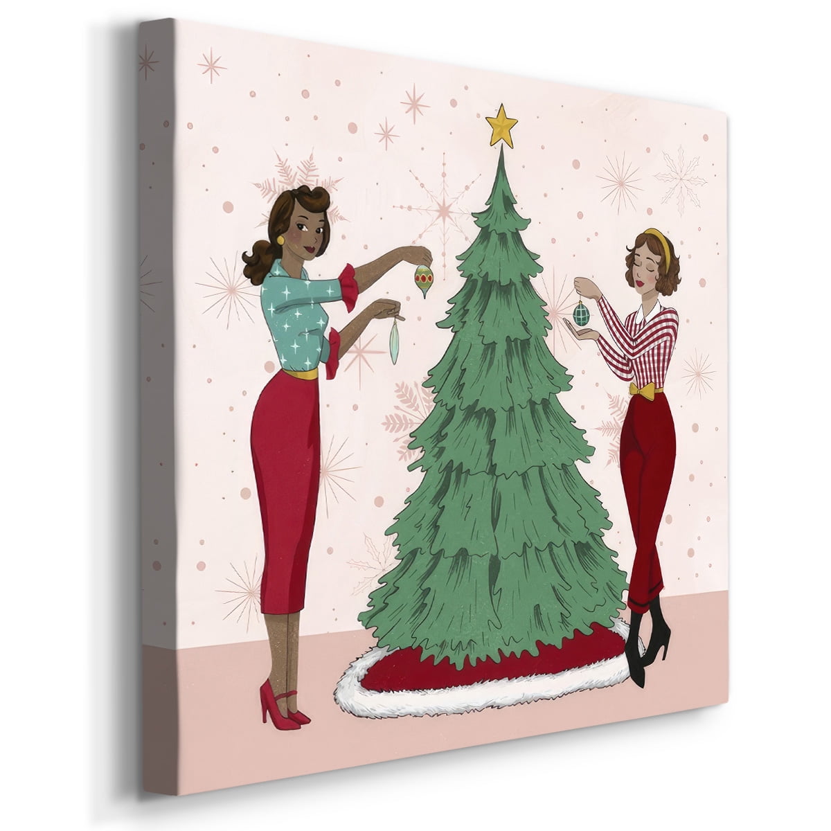 Holly Jolly Holiday I- Gallery Wrapped Canvas