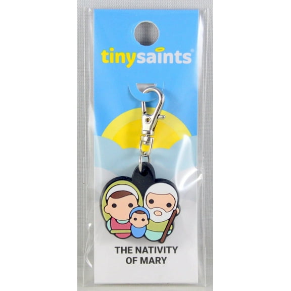 Tiny Saints The Nativity Of Mary CHARM NEW Lanyard Backpack Purse Gifts