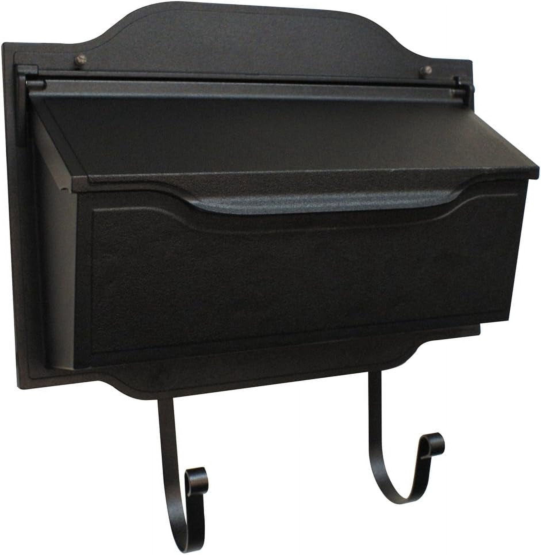 Special Lite Products Contemporary Horizontal Textured Black Wall-Mounted Mailbox