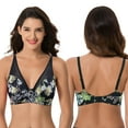 thumbnail image 4 of Curve Muse Plus Size Minimizer Underwire Bra with Floral and leopard Print-2pack (Size:42DDD), 4 of 7