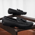 thumbnail image 5 of Men's Casual Loafers Slip On Leather Shoes Lightweight Driving Shoes Moccasins Classic Penny Loafer Flats Boat Shoes, 5 of 10