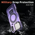 thumbnail image 4 of Case for iPhone 17 Pro Max 6.9-inch with Adjustable Metal Camera Lens Cover Stand Compatible with MagSafe [Military-Grade Protection] Rugged Heavy Duty Magnetic Case,Purple,For iPhone 17 Pro Max, 4 of 6