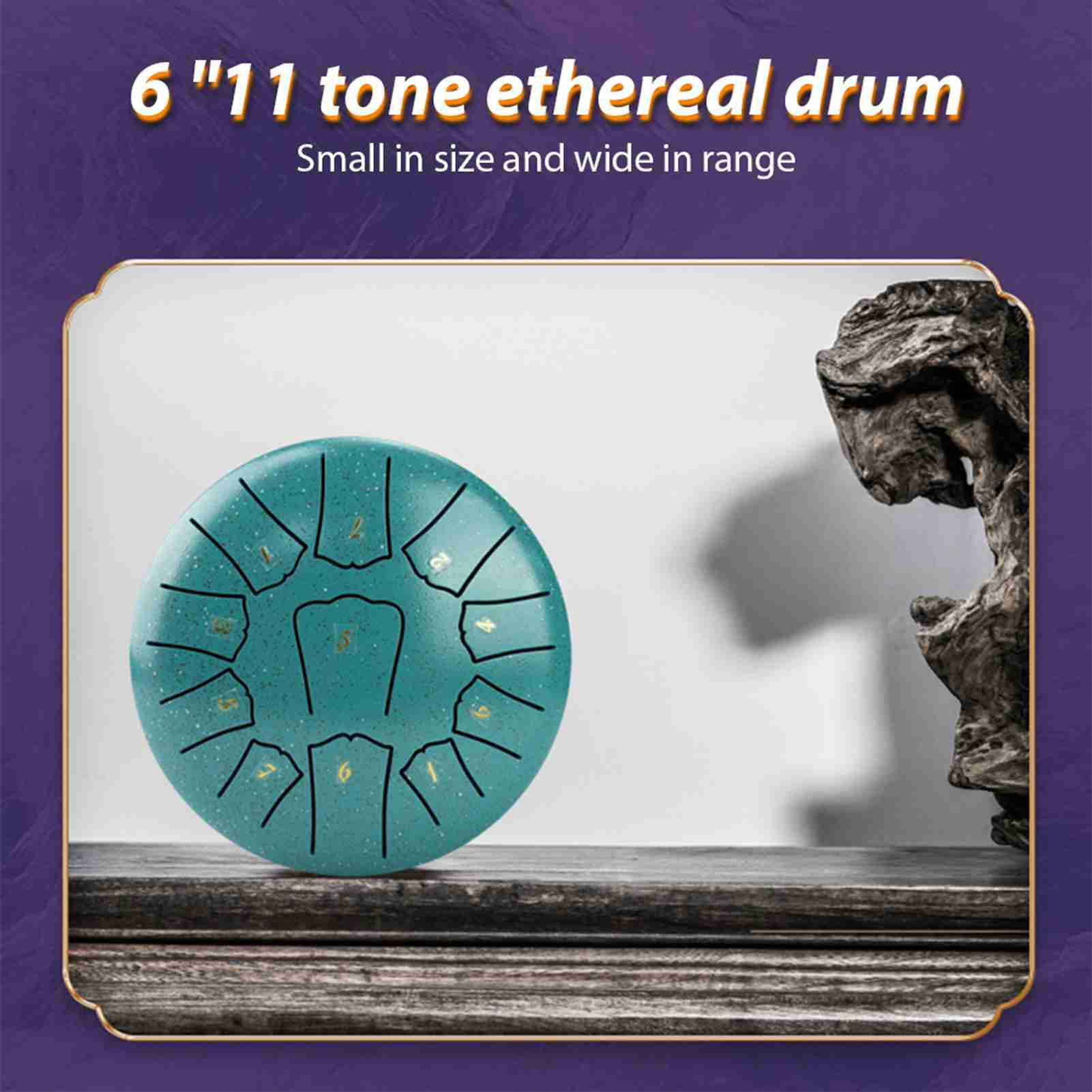 steel tongue drum Drums Steel Tongue Drum 6 Inch 11 Notes D Key Percussion Instrument Portable with Drum Mallets for Meditation Yoga Beginners Majors Family Friends Christmas Gift Handpan