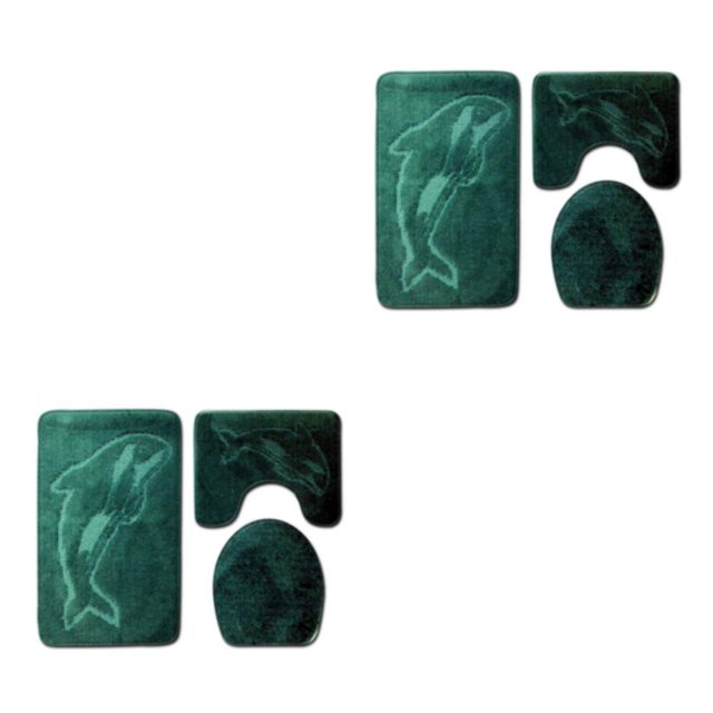 relayinert 3pack/lot Non-Slip And Absorbent Bathroom Mat Set Feet Dry And Fresh Anti-slip Polyester Non-Slip Chenille Bath Rug PJ210917-A010 2Set