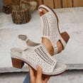 thumbnail image 5 of Dvprdro Womens Solid Casual Style Sandals Open Toe High-top Hollow Out Low Heel Soft Nonskid Multi-Color Daily Outdoor Wear, 5 of 5