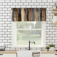 thumbnail image 2 of Rustic Farmhouse Valance Curtain, Retro Barn Wood Antique Brown Grey Farm Wooden Planks Curtains Treatments for Bedroom Living Room Kitchen, 2 of 5