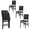 Black, variant on Costway 2 Pack Folding Dining Chairs Foldable Chairs with PVC Padded Seat & High Backrest