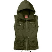 Women's Plus Canvas Vest with Hood