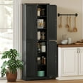 thumbnail image 2 of HOMCOM 72" Pantry Cabinet, Kitchen Storage Cabinet for Dining Room, Black, 2 of 10