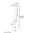 thumbnail image 2 of E24213-118GLD-ET2 Lighting-Stillo - 4.5W 3 LED Pendant-18 Inches Tall and 10 Inches Wide-Gold Finish, 2 of 5