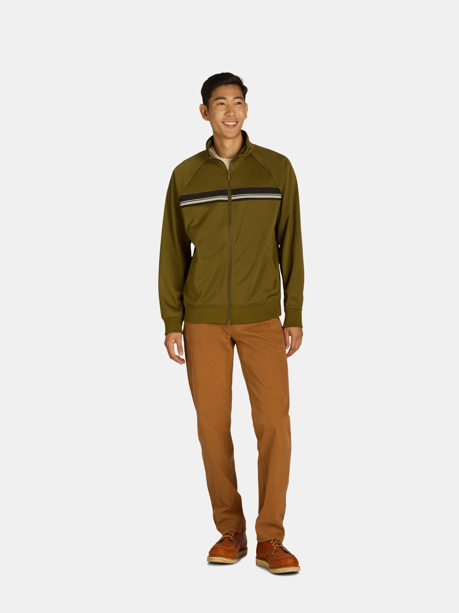 Athletic Works Men's and Big Men's Tricot Track Jacket, Sizes S-3XL