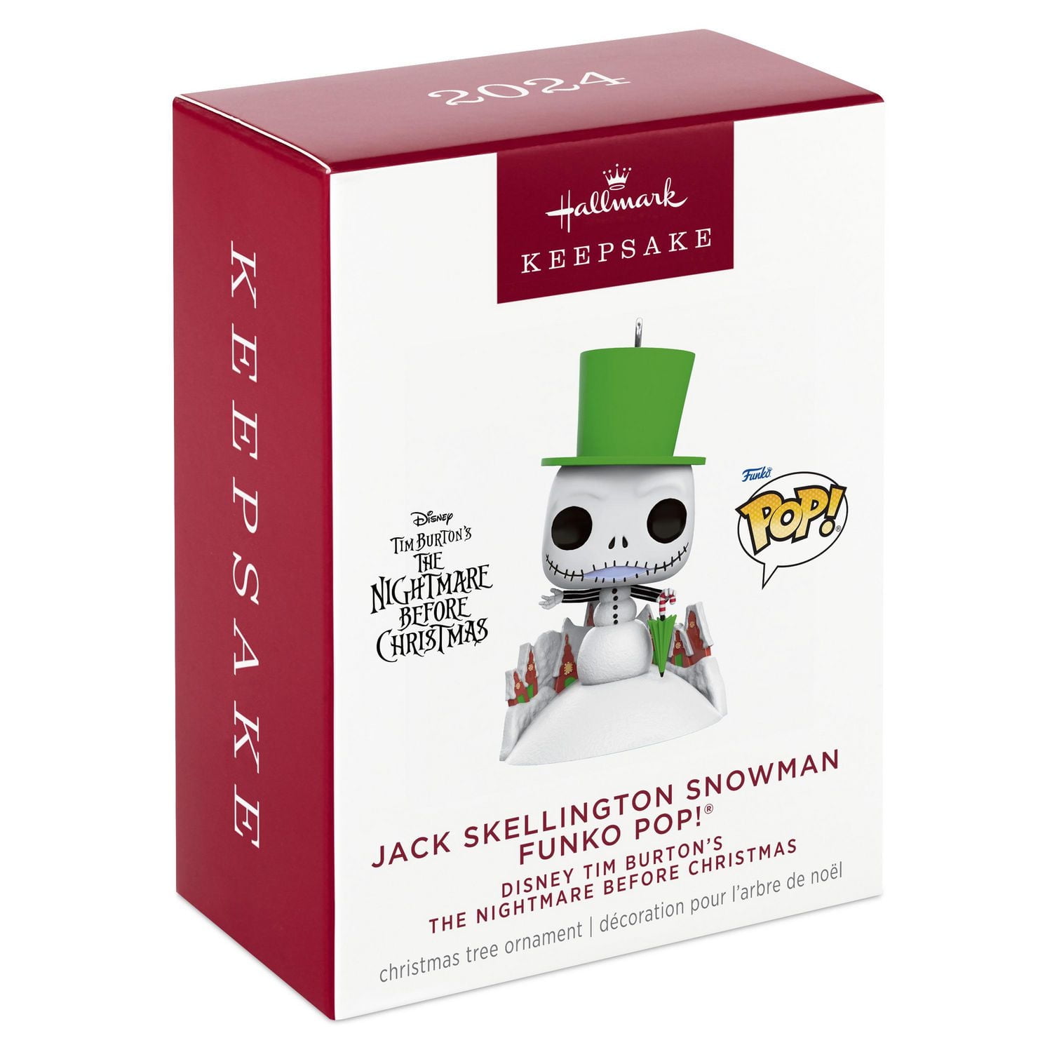 Hallmark Keepsake Christmas Ornament (Disney Tim Burton's The Nightmare Before Christmas Jack Skellington Snowman Funko POP!)