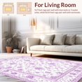 thumbnail image 2 of Flatwoven High Traffic Area Rug, Eclectic White Blossom Artistry, Non Slip, Stain Resistant, Washable Area Rugs for Living Room, Bedroom(White, 6X9), 2 of 8