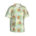 thumbnail image 3 of Xecao Tropical Flowers print Hawaiian shirt - a stylish short-sleeve button-down for men, perfect for casual beach and tropical outings., 3 of 9