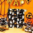 thumbnail image 4 of Halloween Wrapping Paper Roll, Ghost Wrapping Paper, Cute Ghost Print Gothic Themed Black Gift Wrap for Halloween Day, October Holiday Decoration, Party, Christmas Nightmare (17 In X 33 Ft), 4 of 14