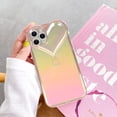 thumbnail image 2 of Compatible with iPhone XR Case for Women Girls,Soft TPU Love Heart Cute Case Clear Holographic Laser Gradient Camera Lens Protection Durable Shockproof Case Cover for iPhone XR, 2 of 5