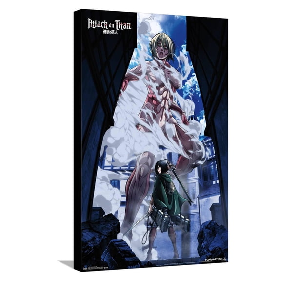 Attack on Titan - DVD Canvas Wall Poster, 14.725" x 22.375"