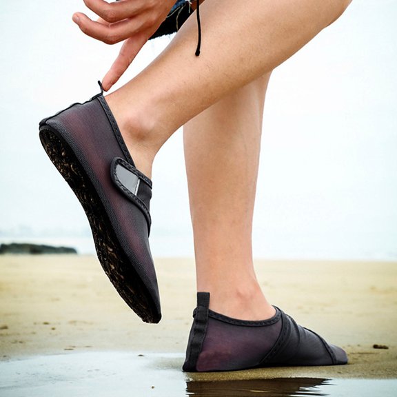 HOOWIFFY Black Lightweight Barefoot Water Shoes for Beach, Swimming, Wading, Kayaking, and Outdoor Adventures