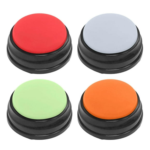 4Pcs Recordable Talking Buttons Communication Recording Buttons Color Button Voice for Dog 1
