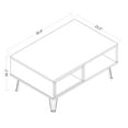 thumbnail image 6 of Ada Home Décor Modern Mendoz Wooden Rectangle Coffee Table, Oak, 6 of 6